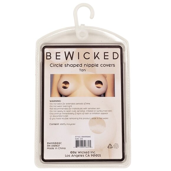 Circle Shaped Nipple Covers Pasties Multipack - Tan - Picture 2 of 3